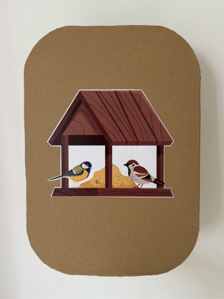 Nakładka Zimowy las (karmnik)